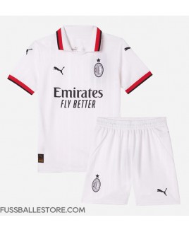 Günstige AC Milan Auswärts Trikotsatzt Kinder 2024-25 Kurzarm (+ Kurze Hosen)